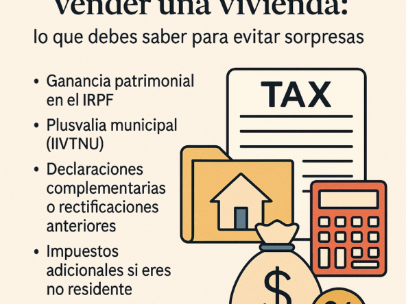 Obligaciones fiscales tras vender una vivienda