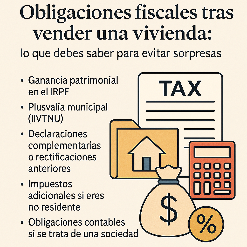 Obligaciones fiscales tras vender una vivienda